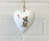 Border Terrier Ceramic Heart Bauble